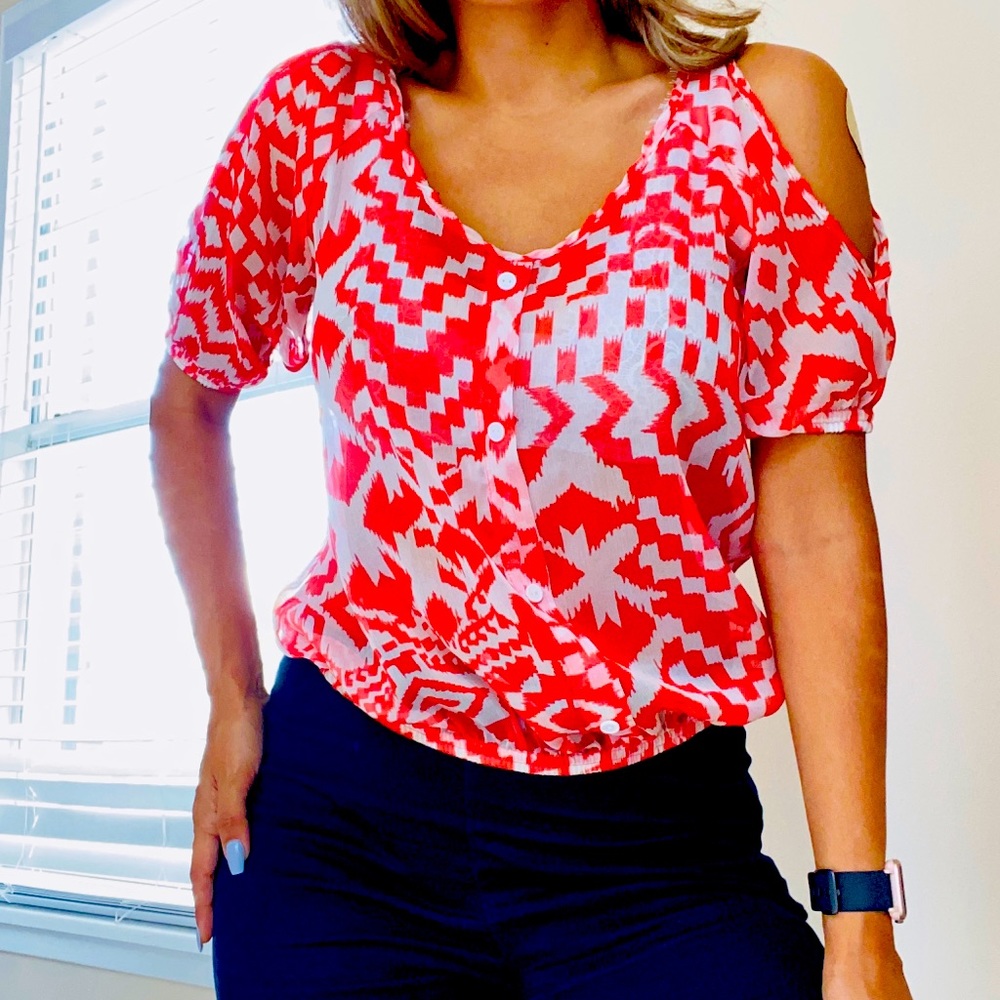 Dots Aztec style blouse